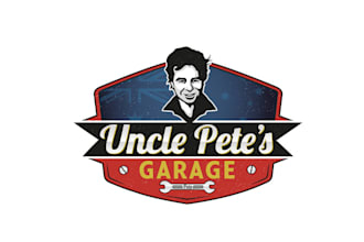 design beautiful uncle petes garage logo