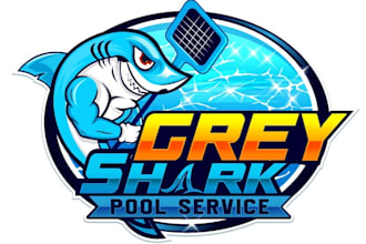 design luxury pool service logo