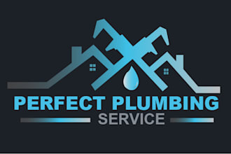 create unique plumbing and pipe service logo