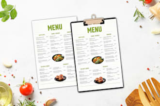 do modern menu design, restaurant menu design