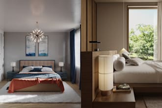 do realistic 3d render for your bedroom design