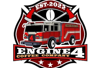design modern fire fighter logo
