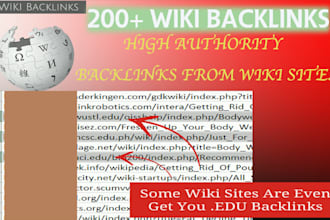 provide 100plus wiki backlinks to any website or video