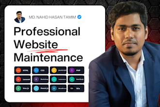 do professional website maintenance with PHP, laravel, wordpress, wix
