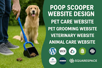 design poop scooper website, booking koala website, launch27, pet care website