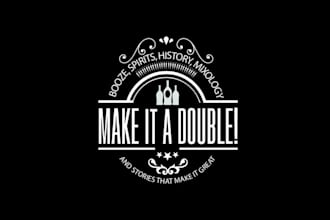 design spirits mixology and history bar logo