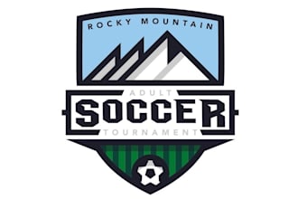 design rocky mountain adult soccer tournament logo
