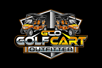 create graceful and fantastic golf cart logo design