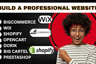 build via bigcommerce prestashop opencart big cartel wix shopify dorik website