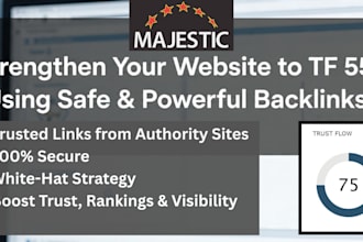 increase majestic trust flow 55 plus