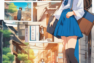 draw comic illustration, anime comic, nsfw comic, erotic comic