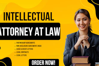 draft legal agreements, nda, partnership contracts, and cease and desist letters