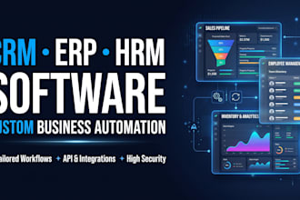 develop CRM software erp software hrm software and business automation systems