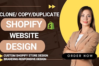 clone, revamp, design, redesign shopify store or shopify website