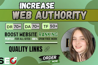 give DR da tf authority boost with link building SEO