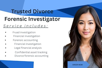 divorce forensic accounting, financial audits, fraud investigation