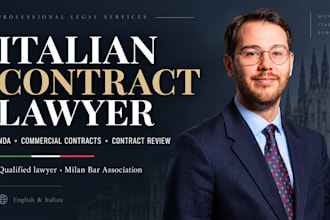 be your italian lawyer for nda, contracts and business agreements
