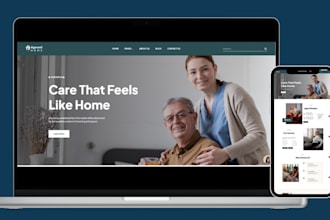 build home care website, health care website, medical website for elderly care