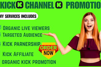 grow your kick channel with organic followers and real viewers