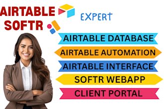 setup airtable, airtable automation, softr portal airtable softr airtable expert