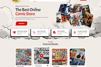 design a professional comic website, manga website, webtoon, and anime website