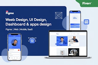 do figma landing page, saas website, figma website design
