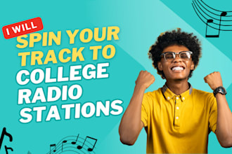 promote your track to 10k UK, US, italy and canada college radio stations
