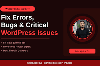 fix wordpress issues, errors, bugs and wordpress repair your site