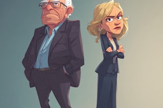 design a custom political cartoon