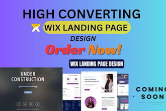 create wix landing page wix website design ecommerce online store wix sales funn