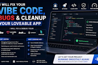 fix your vibe code, bugs and cleanup your loveable app