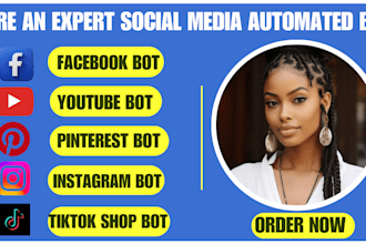 create automated social media bot tiktok instagram youtube twitter facebook bot