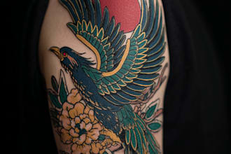 draw japanese traditional tattoo design