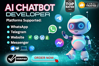 build ai chatbot for website,telegram,whatsapp and facebook messenger