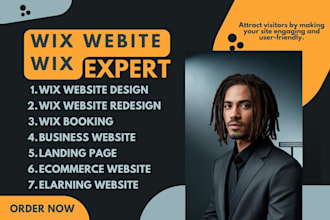 create wix website, booking website, wix website design, landing page, wix