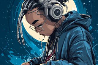 design stunning cartoon cover art for your music