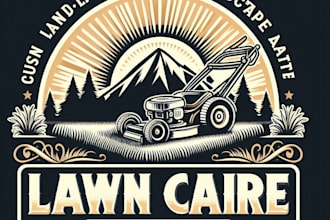design high quality agriculture mowing logo with t shirt design