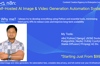 make self hosted ai image and video creating automation
