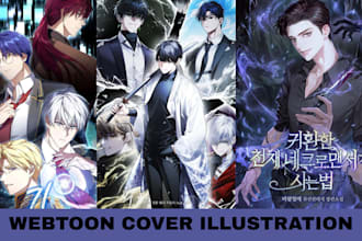 do webtoon cover webnovel graphic novel shonen light novel manga art design