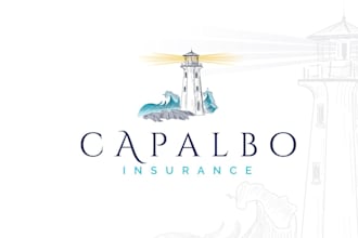 do modern luxury business insurance logo design