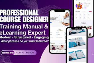 create engaging elearning content, training manuals, and course video script