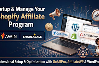 setup shopify affiliate program using goaffpro uppromote or awin