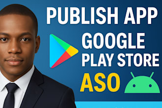 do app submission and publishing on google play store with aso optimization