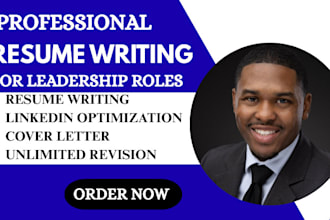write executive resume, CV, cover letter, and linkedin profile for senior roles