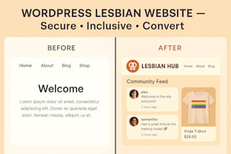 design and build a wordpress lesbian friendly website that converts