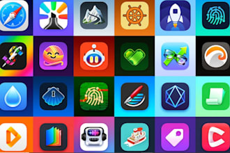 design modern app icon logo for ios and android