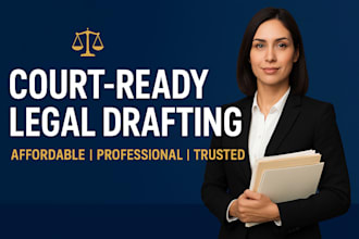 do legal research, legal drafting and documentation