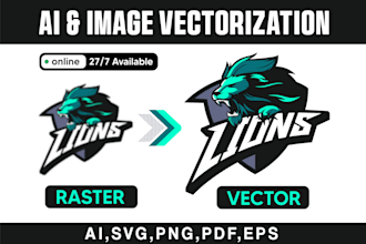 redraw vectorize logo fix ai issues and convert jpg to vector