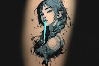 do amazing anime tattoo design