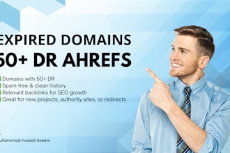 find expired domains of 50 plus DR